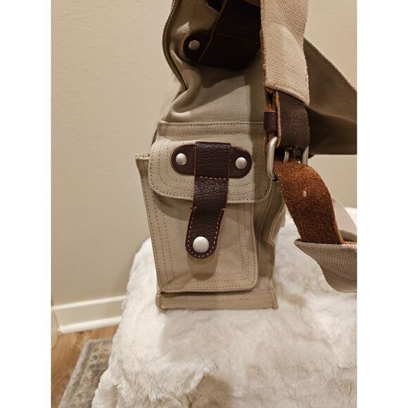 NWOT Park B. Smith Canvas/Leather 2 Bottle Wine Bag - Picture 8 of 16